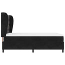 vidaXL Boxrugós ágy fejtámlával Fekete 200 x 160 cm Bársony