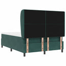 vidaXL Boxrugós ágy fejtámlával Sötétzöld 200 x 160 cm Bársony