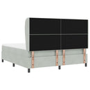 vidaXL Boxrugós ágy matracmal Világosszürke 200 x 180 cm Bársony