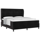 vidaXL Boxrugós ágy fejtámlával Fekete 200 x 180 cm Bársony