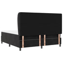 vidaXL Boxrugós ágy fejtámlával Fekete 200 x 180 cm Bársony