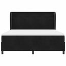 vidaXL Boxrugós ágy fejtámlával Fekete 200 x 180 cm Bársony