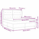 vidaXL Boxrugós ágy fejtámlával Sötétzöld 200 x 180 cm Bársony