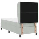 vidaXL Boxrugós ágy matracmal Világosszürke 80 x 200 cm Bársony