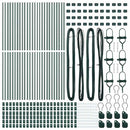 vidaXL Kerítésoszlop 52 pcs Zöld 3,2 x 3,2 x 80 cm
