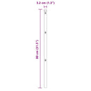 vidaXL Kerítésoszlop 52 pcs Zöld 3,2 x 3,2 x 80 cm