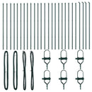 vidaXL Kerítésoszlop 26 pcs Zöld 3,2 x 3,2 x 170 cm