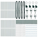 vidaXL Kerítésoszlop 26 pcs Zöld 3,2 x 3,2 x 170 cm