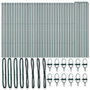vidaXL Kerítésoszlop 52 pcs Zöld 3,2 x 3,2 x 170 cm