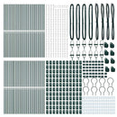 vidaXL Kerítésoszlop 52 pcs Zöld 3,2 x 3,2 x 170 cm