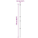 vidaXL Kerítésoszlop 52 pcs Zöld 3,2 x 3,2 x 170 cm