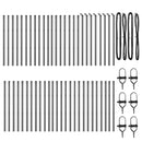 vidaXL Kerítésoszlop 52 pcs Szürke 3,2 x 3,2 x 80 cm