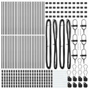 vidaXL Kerítésoszlop 52 pcs Szürke 3,2 x 3,2 x 80 cm