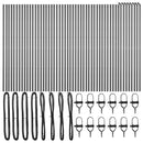 vidaXL Kerítésoszlop 52 pcs Szürke 3,2 x 3,2 x 150 cm
