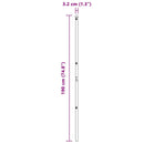 vidaXL Kerítésoszlop 26 pcs Szürke 3,2 x 3,2 x 190 cm