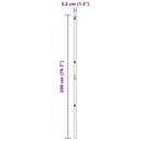 vidaXL Kerítésoszlop 26 pcs Szürke 3,2 x 3,2 x 200 cm