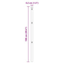 vidaXL Kerítésoszlop 26 pcs Szürke 3,2 x 3,2 x 100 cm