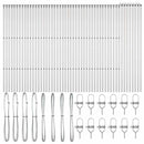 vidaXL Kerítésoszlop 52 pcs Szürke 3,2 x 3,2 x 190 cm