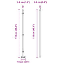 vidaXL Beton alapú kerítésoszlop 26 db Szürke Porszórt acél