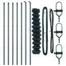 vidaXL Lánckerítés oszlopokkal Zöld 1.5 x 10 m Acél