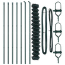 vidaXL Lánckerítés oszlopokkal Zöld 1.6 x 10 m Acél