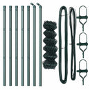 vidaXL Lánckerítés oszlopokkal Zöld 0,6 x 10 m Acél