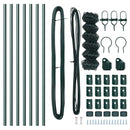 vidaXL Lánckerítés oszlopokkal Zöld 0.8 x 10 m Acél