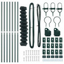 vidaXL Lánckerítés oszlopokkal Zöld 1 x 10 m Acél