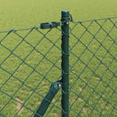 vidaXL Láncssoros kerítés talajfix 10 x 1,2 m PVC-bevonatos acél Zöld
