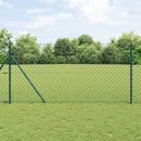 vidaXL Láncssoros kerítés talajfix 10 x 1,2 m PVC-bevonatos acél Zöld