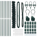 vidaXL Lánckerítés oszlopokkal Zöld 1.6 x 10 m Acél