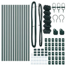 vidaXL Lánckerítés oszlopokkal Zöld 0,6 x 25 m Acél