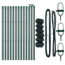 vidaXL Lánckerítés oszlopokkal Zöld 0.8 x 25 m Acél