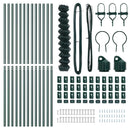 vidaXL Lánckerítés oszlopokkal Zöld 1 x 25 m Acél