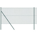 vidaXL Láncssoros kerítés talajfix 1 x 25 m PVC-bevonatos acél Zöld