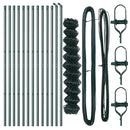 vidaXL Lánckerítés oszlopokkal Zöld 1.4 x 25 m Acél