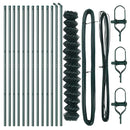 vidaXL Lánckerítés oszlopokkal Zöld 1.5 x 25 m Acél