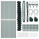 vidaXL Lánckerítés oszlopokkal Zöld 1.5 x 25 m Acél
