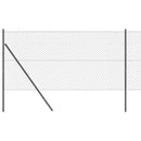 vidaXL Kerítésoszlop Szürke 10 x 1,2 m (40 x 40 mm háló) Acél és PVC