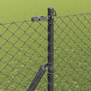 vidaXL Láncssoros kerítés talajfix 10 x 1,5 m PVC-bevonatos acél Háló