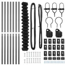 vidaXL Lánckerítés oszlopokkal Szürke 1.6 x 10 m Acél