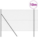 vidaXL Láncssoros kerítés talajfix 10 x 1,6 m PVC-bevonatos acél Háló