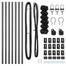 vidaXL Lánckerítés oszlopokkal Szürke 0,4 x 10 m Acél