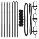 vidaXL Lánckerítés oszlopokkal Szürke 0,6 x 10 m Acél