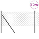 vidaXL Láncssoros kerítés talajfix 10 x 0,8 m PVC-bevonatos acél Háló