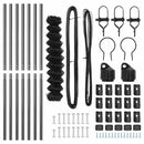 vidaXL Lánckerítés oszlopokkal Szürke 1.2 x 10 m Acél