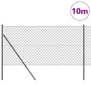 vidaXL Láncssoros kerítés talajfix 10 x 1,2 m PVC-bevonatos acél Háló