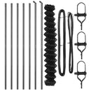 vidaXL Lánckerítés oszlopokkal Szürke 1.5 x 10 m Acél