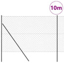 vidaXL Láncssoros kerítés talajfix 10 x 1,5 m PVC-bevonatos acél Háló
