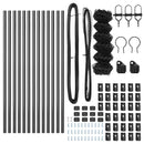 vidaXL Lánckerítés oszlopokkal Szürke 0,4 x 25 m Acél